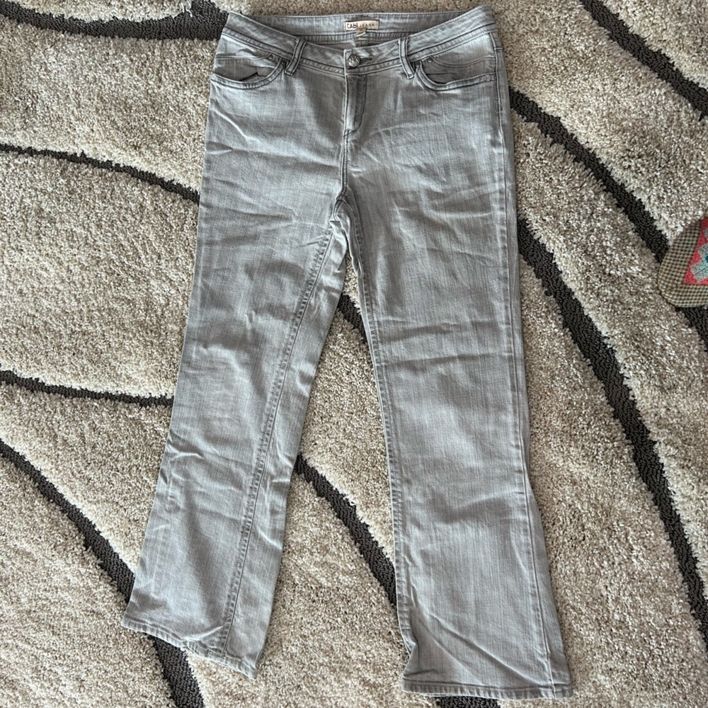 CAbi style #837R light gray boot cut jeans. Barely worn size 10.